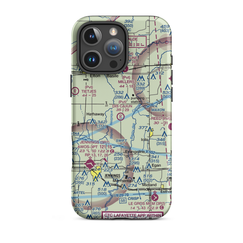 Di's Cajun Restaurant Airport (LA52) VFR Sectional  Tough iPhone Case iPhone 16 Pro Max model shown
