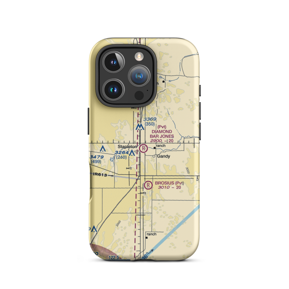 Diamond Bar Jones Airport (5NE3) VFR Sectional  Tough iPhone Case iPhone 16 Pro model shown