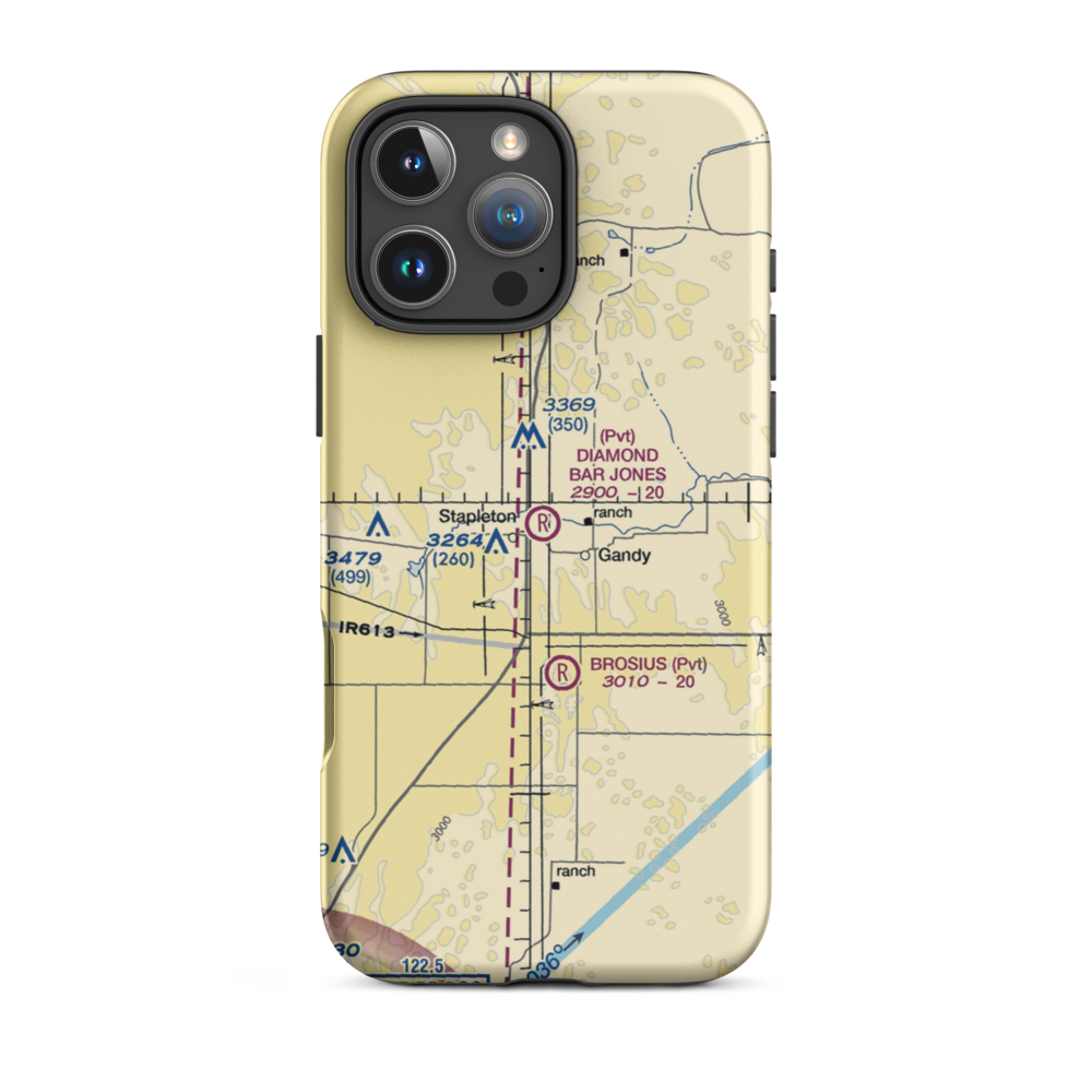 Diamond Bar Jones Airport (5NE3) VFR Sectional  Tough iPhone Case iPhone 16 Pro Max model shown