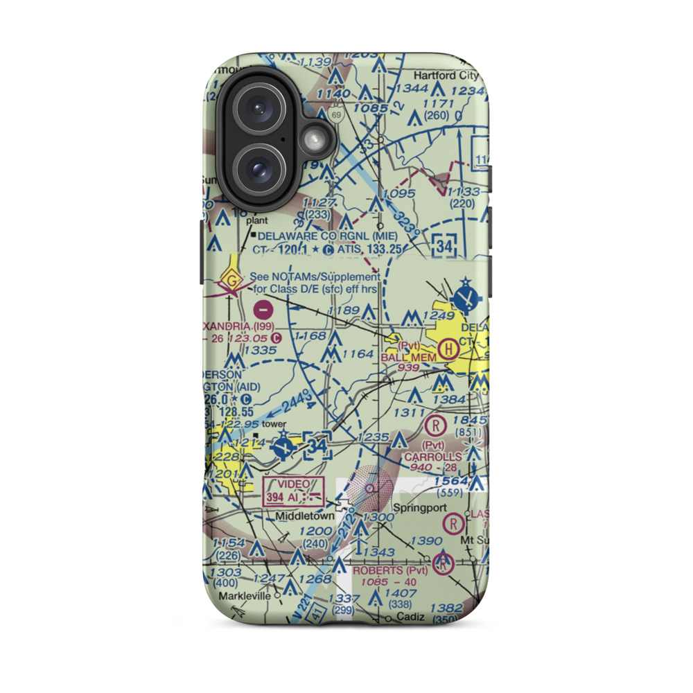 Diamond P. Field (02IN) VFR Sectional  Tough iPhone Case iPhone 16 Plus model shown