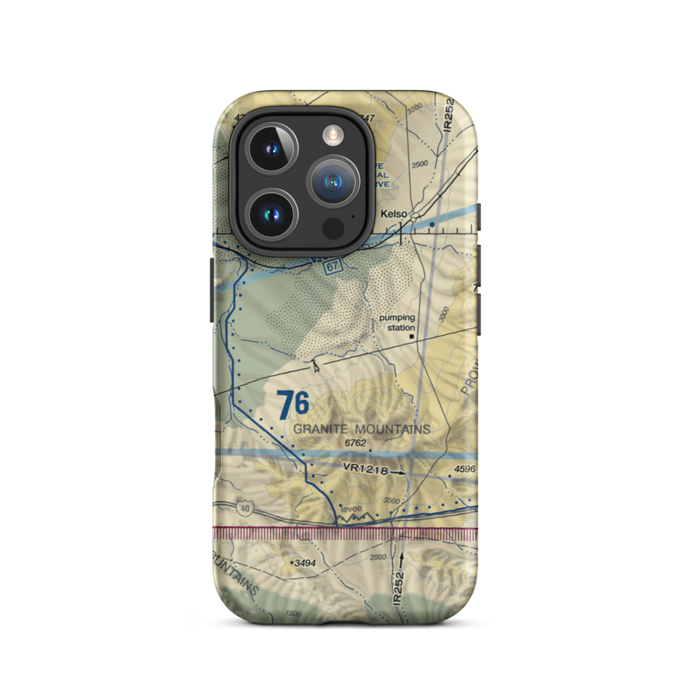Dick Taylor Airstrip (43CA) VFR Sectional  Tough iPhone Case iPhone 16 Pro model shown