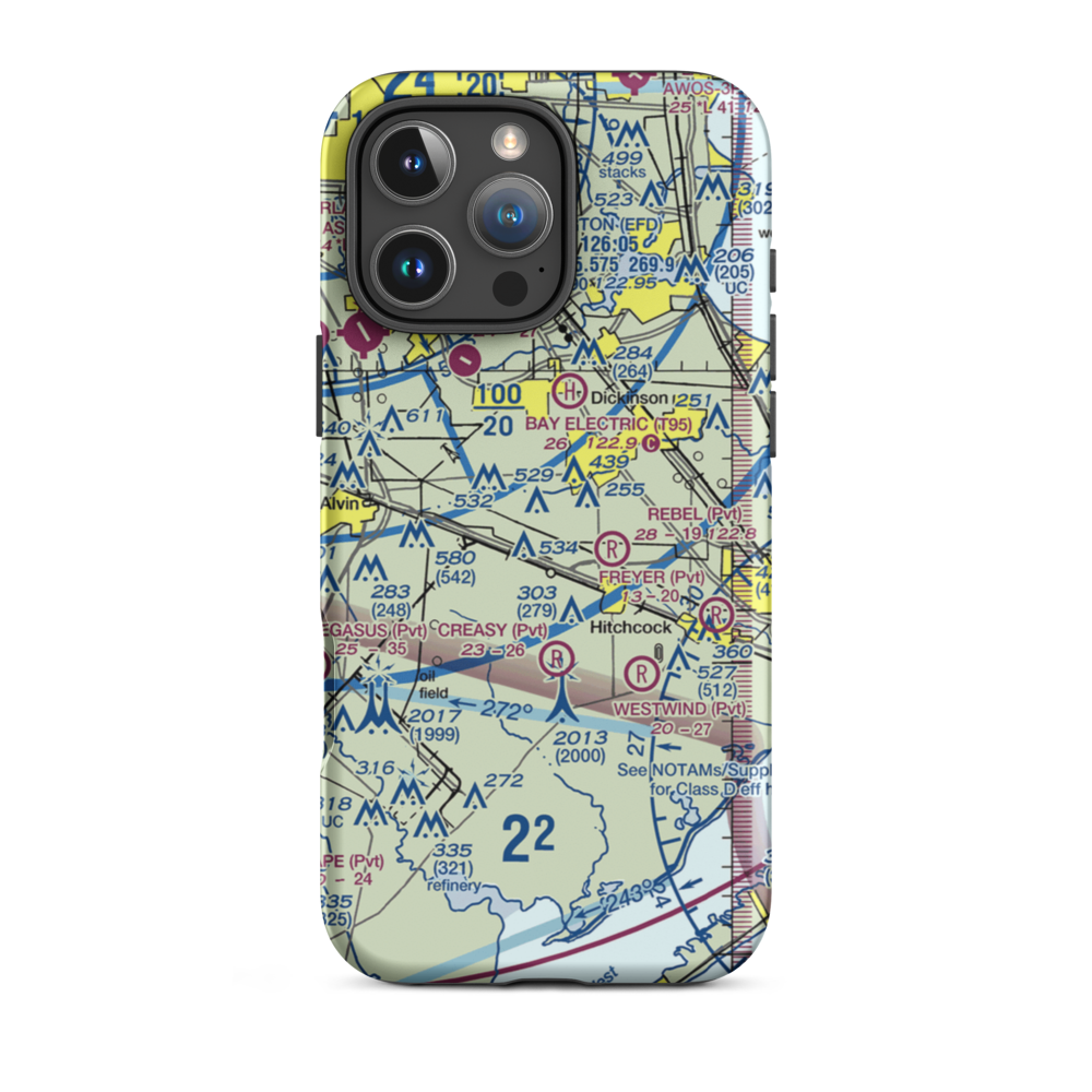Diehl Ranch Airport (5TS0) VFR Sectional  Tough iPhone Case iPhone 16 Pro Max model shown