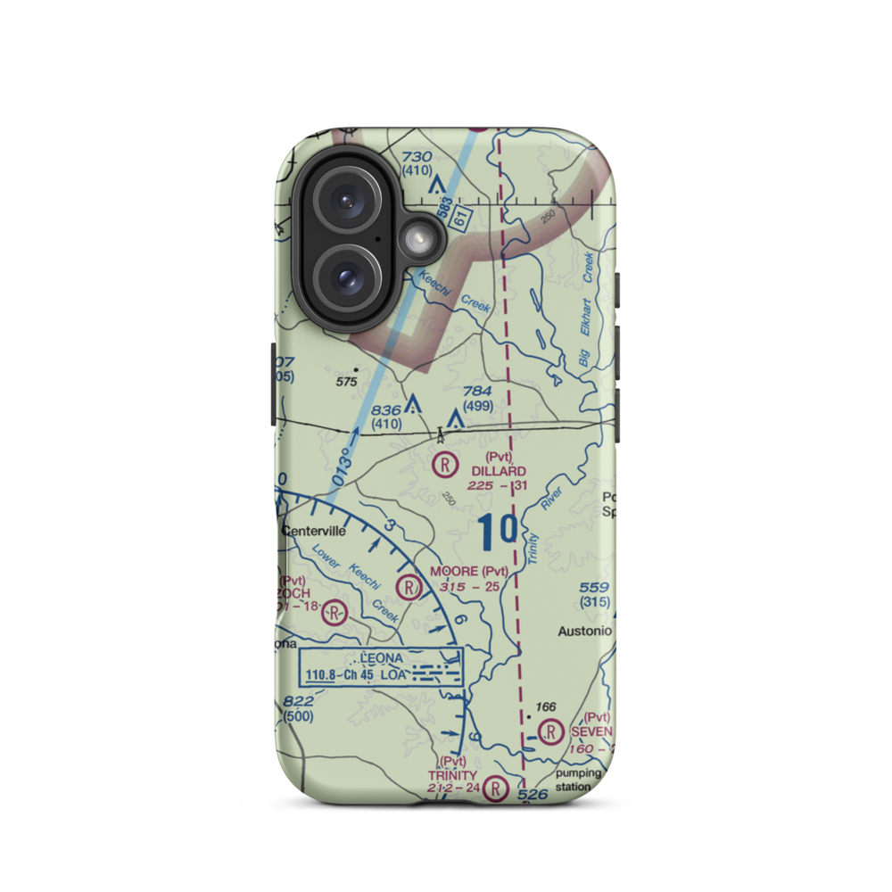 Dillard Ranch Airport (TE01) VFR Sectional  Tough iPhone Case iPhone 16 model shown