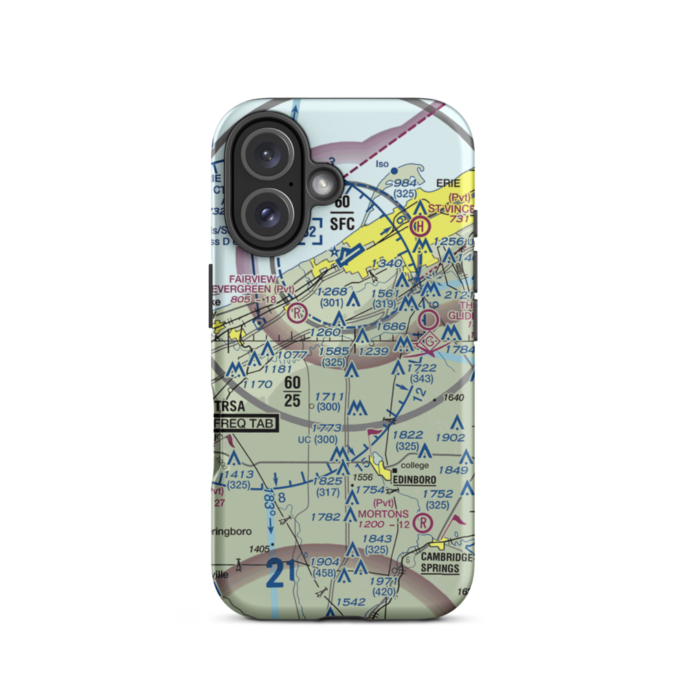 Dillen Personal Airport (PA02) VFR Sectional  Tough iPhone Case iPhone 16 model shown