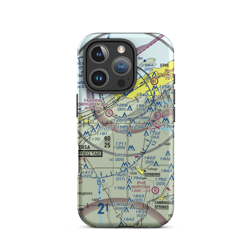 Dillen Personal Airport (PA02) VFR Sectional  Tough iPhone Case iPhone 16 Pro model shown