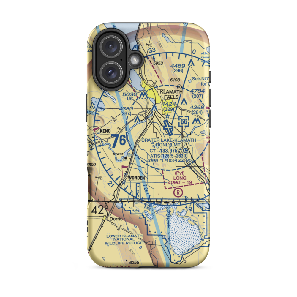 Dillon Field Airport (3OG3) VFR Sectional  Tough iPhone Case iPhone 16 Plus model shown