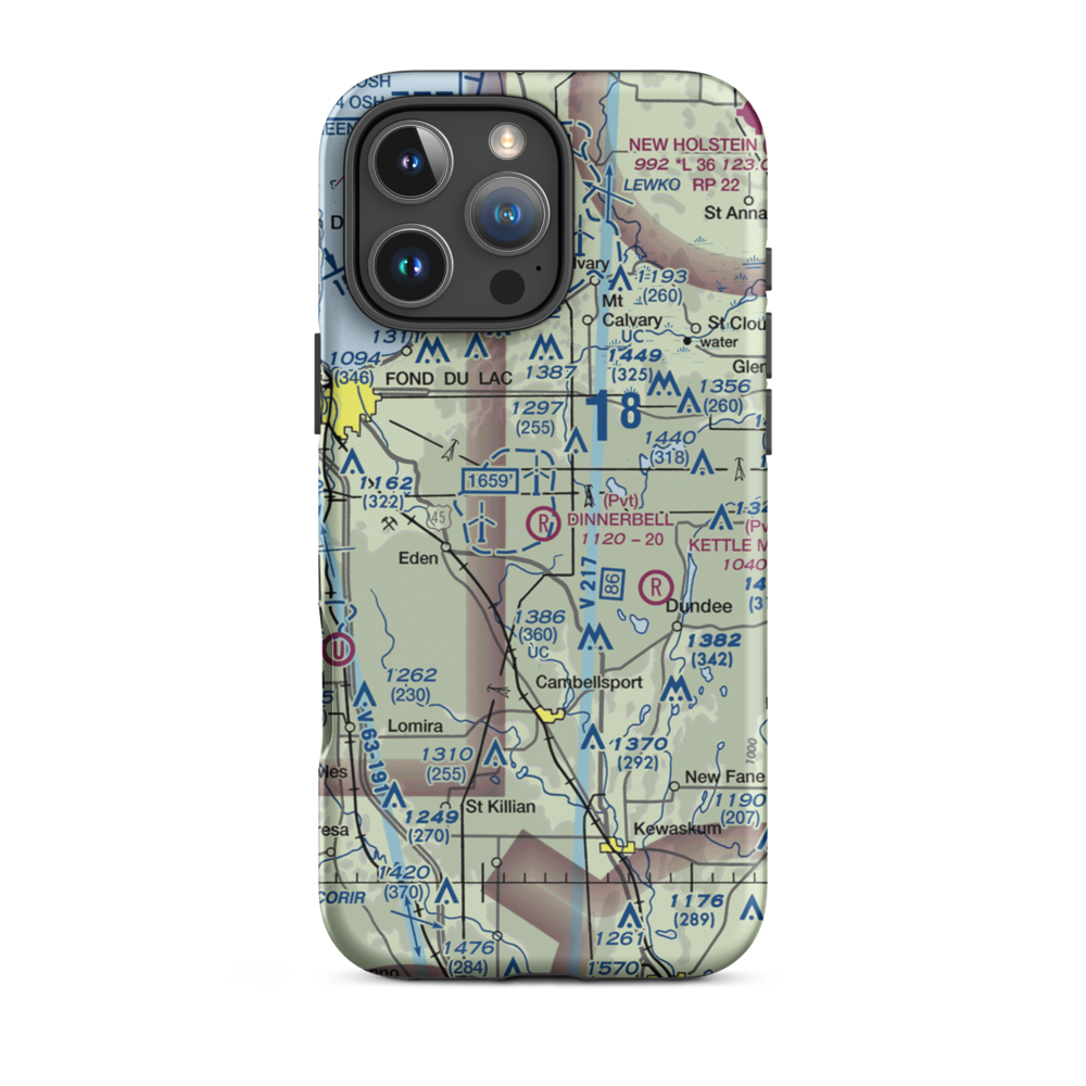 Dinnerbell Airport (61WI) VFR Sectional  Tough iPhone Case iPhone 16 Pro Max model shown