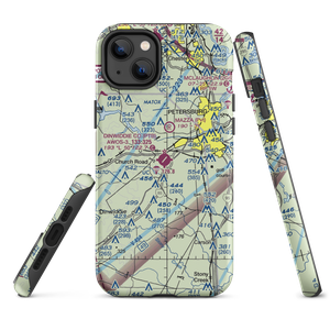 Dinwiddie County Airport (PTB) VFR Sectional  Tough iPhone Case