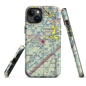 Dinwiddie County Airport (PTB) VFR Sectional  Tough iPhone Case