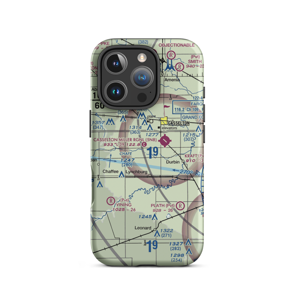 Dittmer Airport (1ND7) VFR Sectional  Tough iPhone Case iPhone 16 Pro model shown