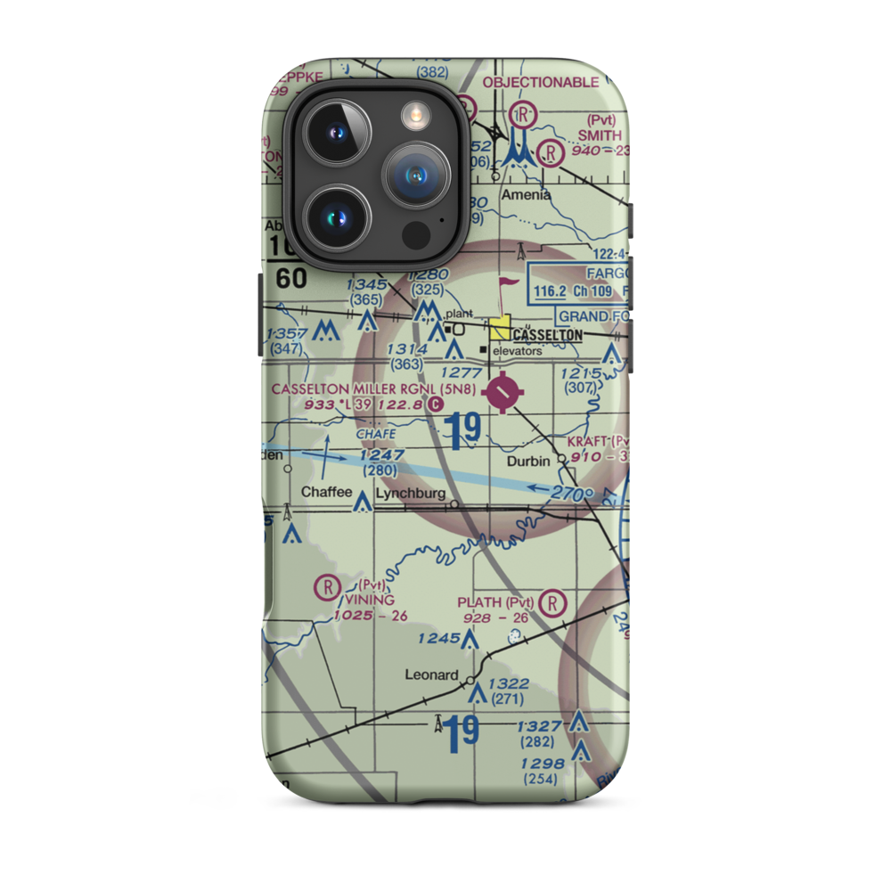 Dittmer Airport (1ND7) VFR Sectional  Tough iPhone Case iPhone 16 Pro Max model shown