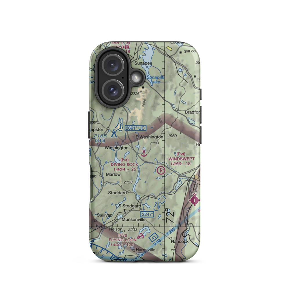 Diving Rock Seaplane Base (07NH) VFR Sectional  Tough iPhone Case iPhone 16 model shown