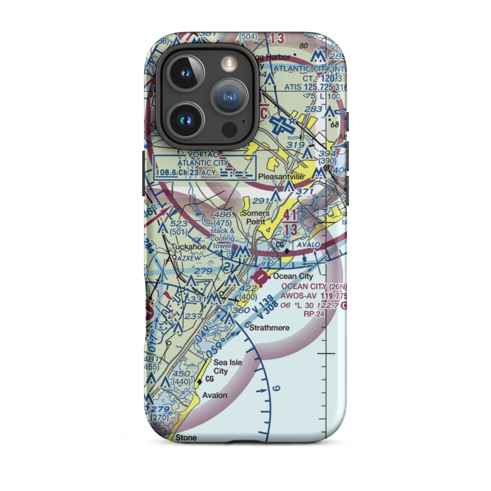 Dix Field (0NJ6) VFR Sectional  Tough iPhone Case iPhone 16 Pro Max model shown