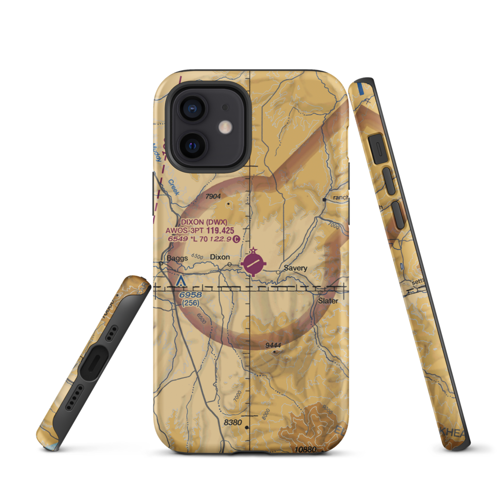 Dixon Airport (DWX) VFR Sectional  Tough iPhone Case iPhone 12 model shown