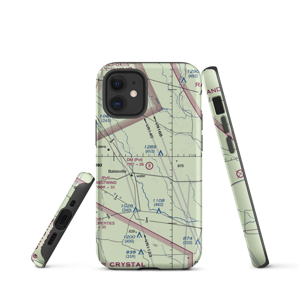 Dm Ranch Airport (XA88) VFR Sectional  Tough iPhone Case iPhone 12 mini model shown