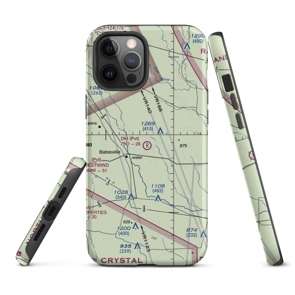 Dm Ranch Airport (XA88) VFR Sectional  Tough iPhone Case iPhone 12 Pro Max model shown