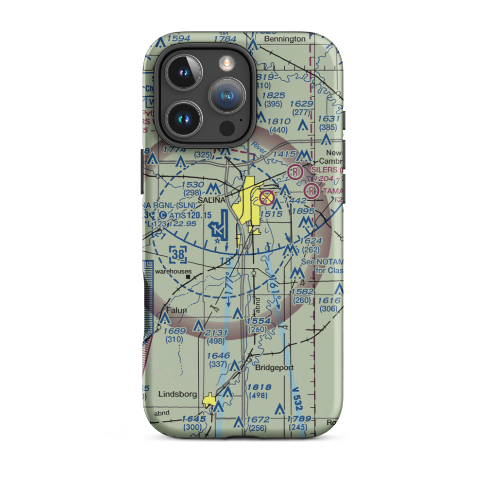 Dmh Airport (9KS9) VFR Sectional  Tough iPhone Case iPhone 16 Pro Max model shown