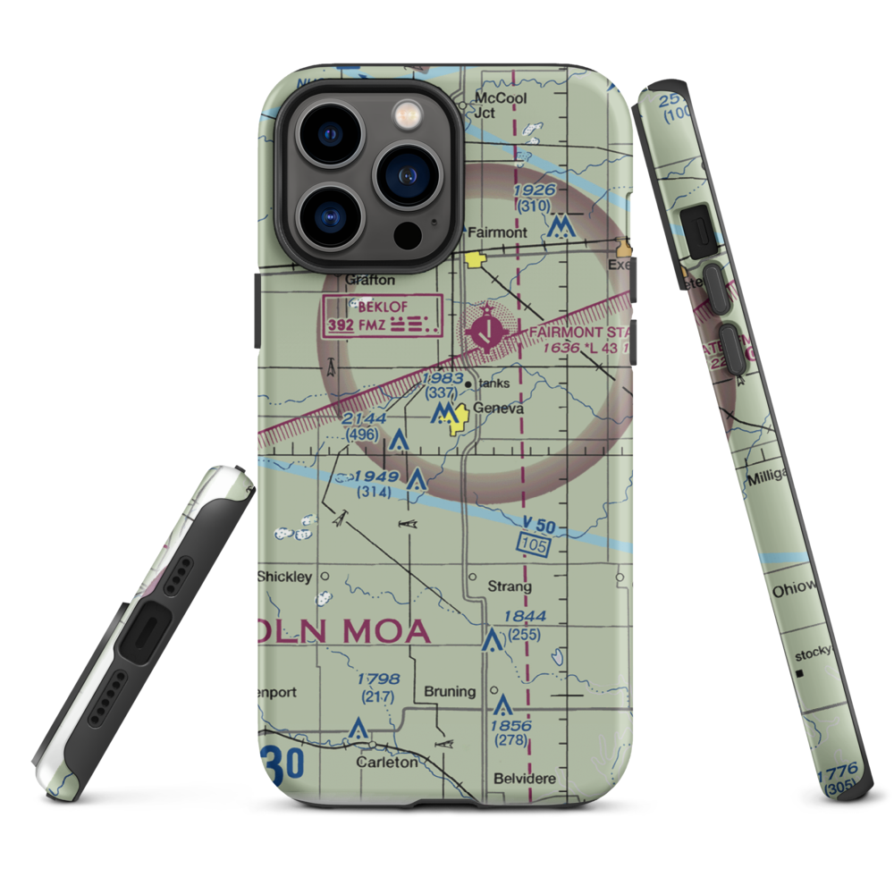 Doc's Airport (18NE) VFR Sectional  Tough iPhone Case iPhone 13 Pro Max model shown