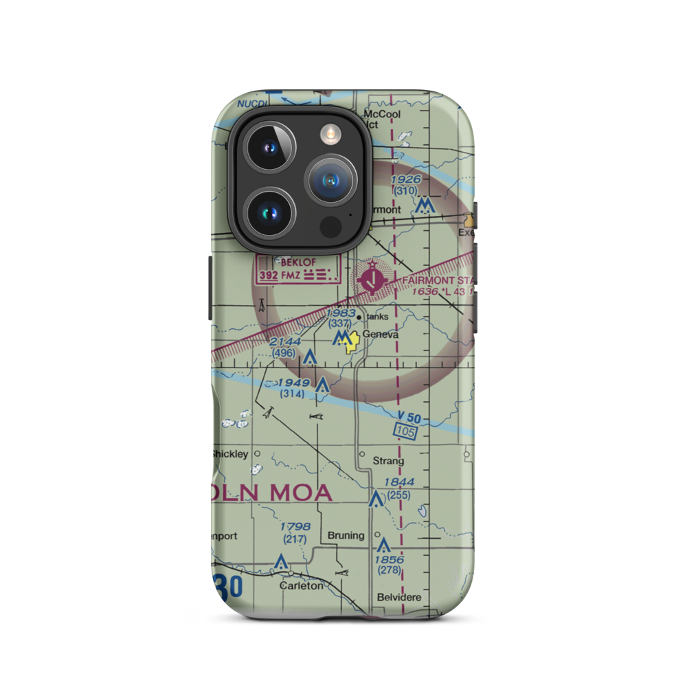 Doc's Airport (18NE) VFR Sectional  Tough iPhone Case iPhone 16 Pro model shown
