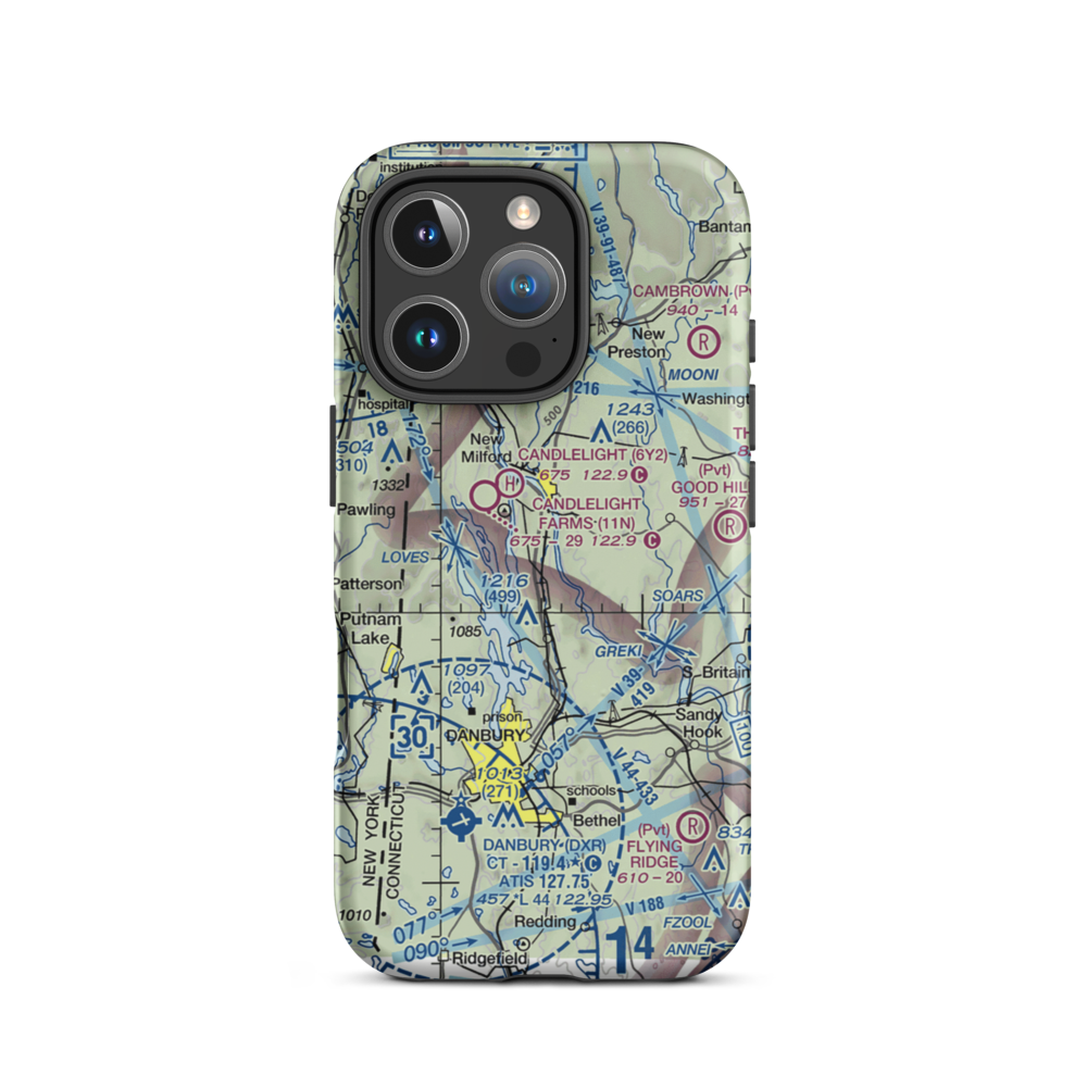 Docktors Field (CT51) VFR Sectional  Tough iPhone Case iPhone 16 Pro model shown