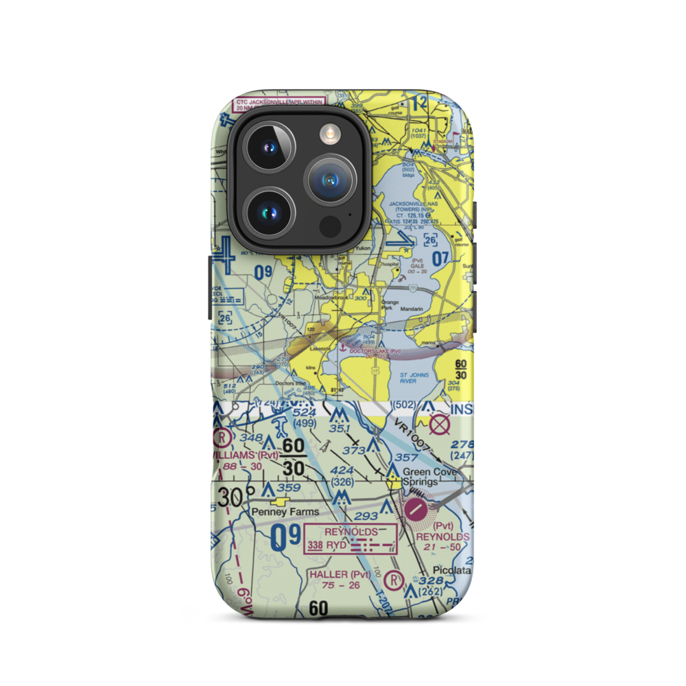 Doctors Lake Seaplane Base (62FD) VFR Sectional  Tough iPhone Case iPhone 16 Pro model shown