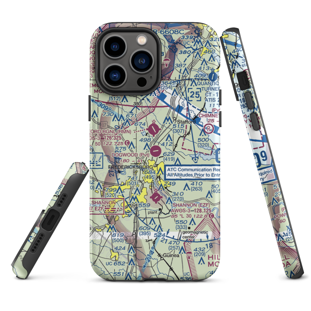 Dogwood Airpark (VA42) VFR Sectional  Tough iPhone Case iPhone 13 Pro Max model shown