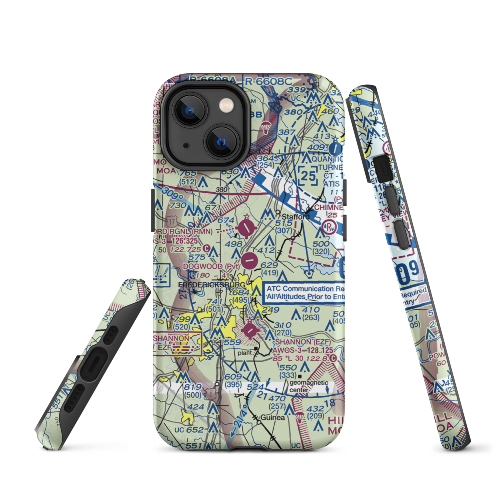 Dogwood Airpark (VA42) VFR Sectional  Tough iPhone Case iPhone 14 model shown