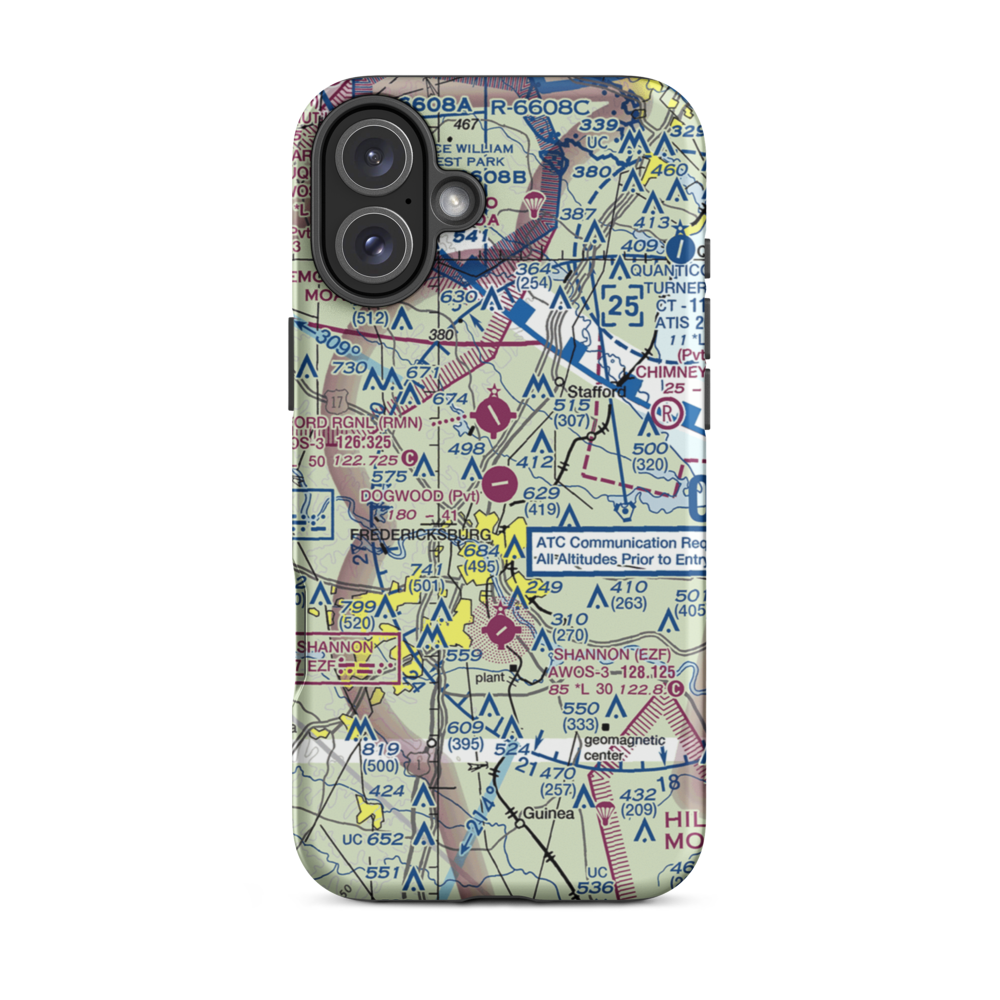 Dogwood Airpark (VA42) VFR Sectional  Tough iPhone Case iPhone 16 Plus model shown