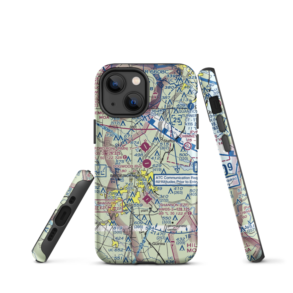 Dogwood Airpark (VA42) VFR Sectional  Tough iPhone Case iPhone 13 mini model shown