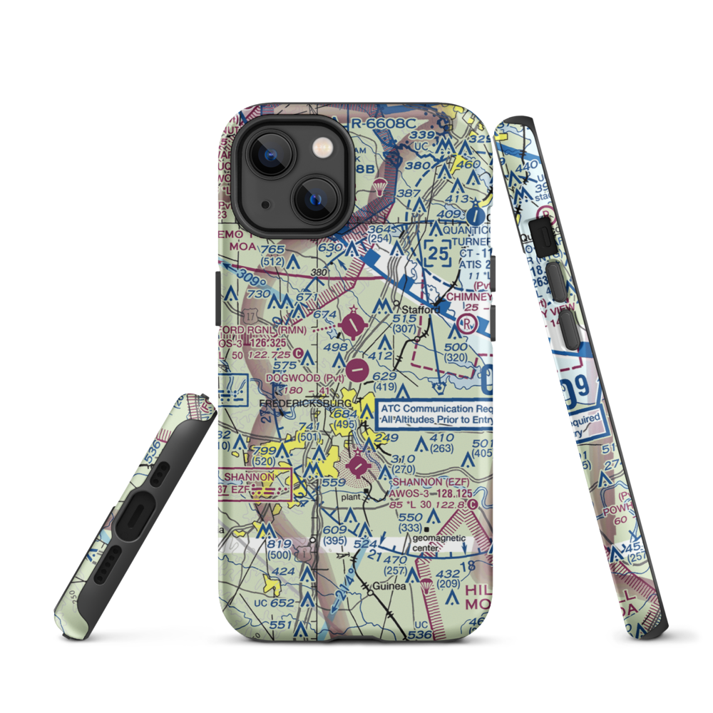 Dogwood Airpark (VA42) VFR Sectional  Tough iPhone Case iPhone 13 model shown