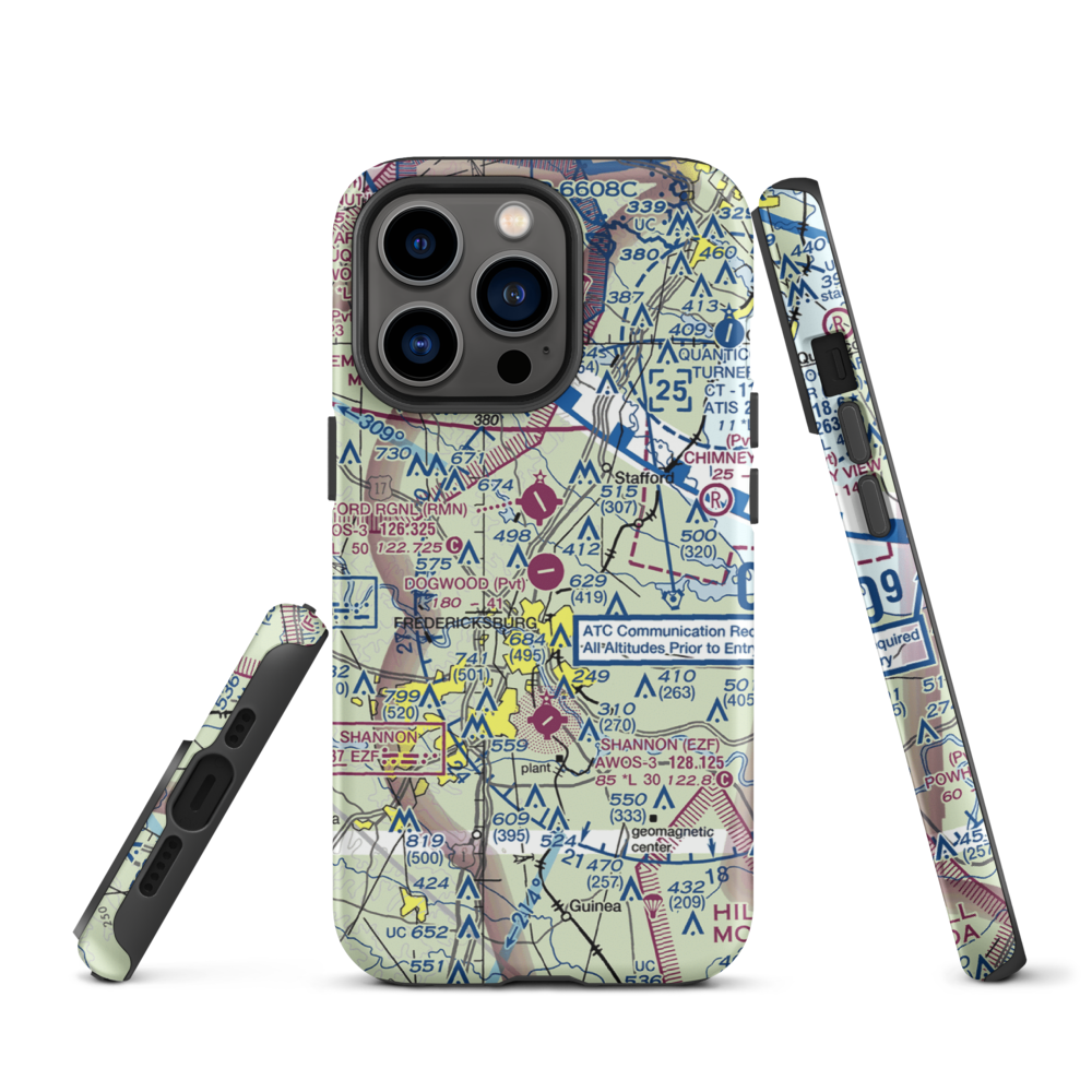 Dogwood Airpark (VA42) VFR Sectional  Tough iPhone Case iPhone 13 Pro model shown
