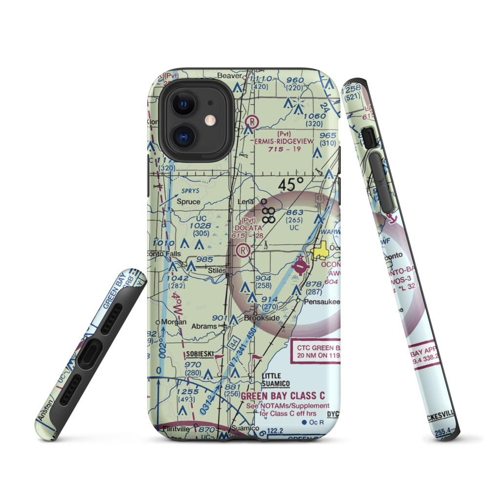 Dolata Airport (6WI5) VFR Sectional  Tough iPhone Case iPhone 11 model shown