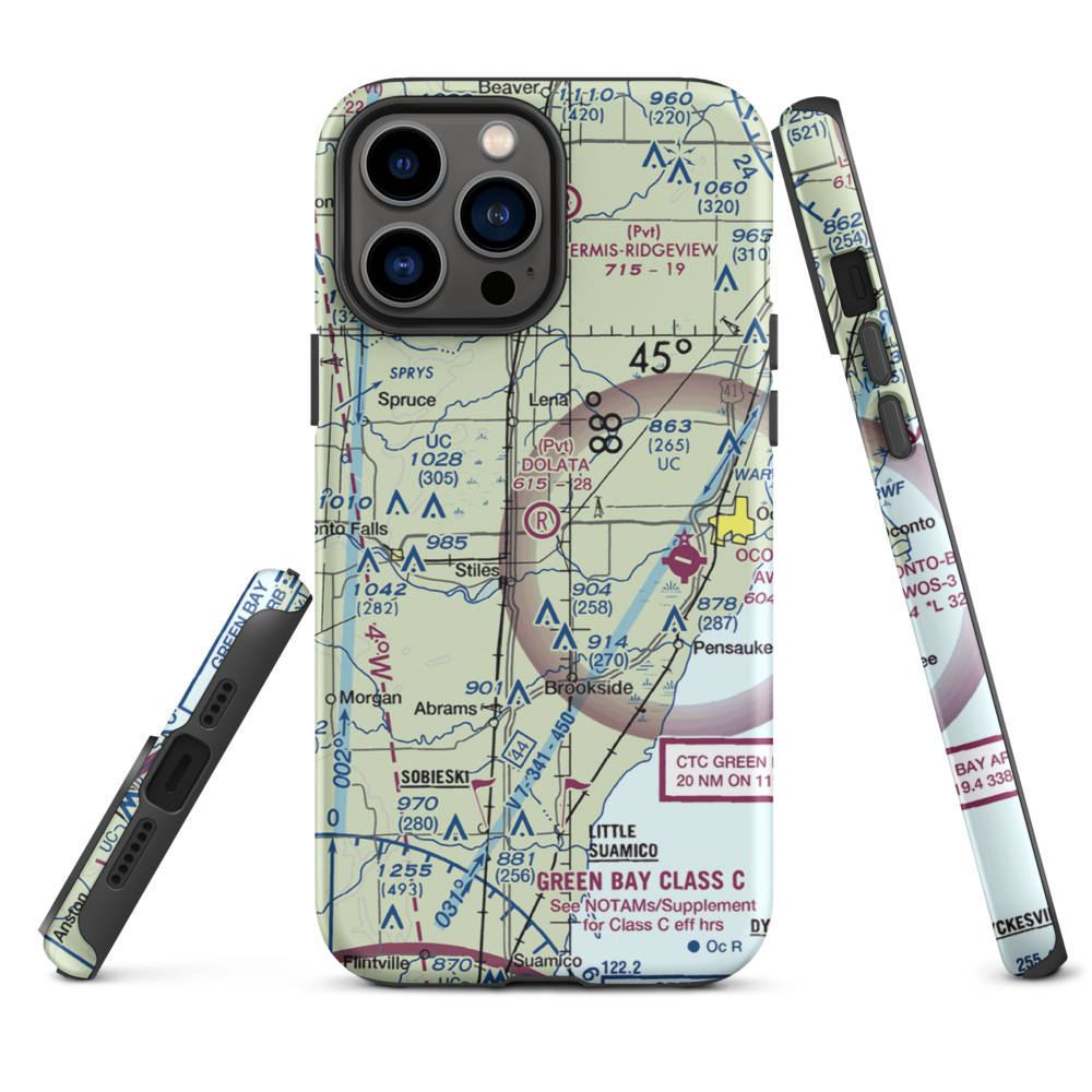 Dolata Airport (6WI5) VFR Sectional  Tough iPhone Case iPhone 13 Pro Max model shown