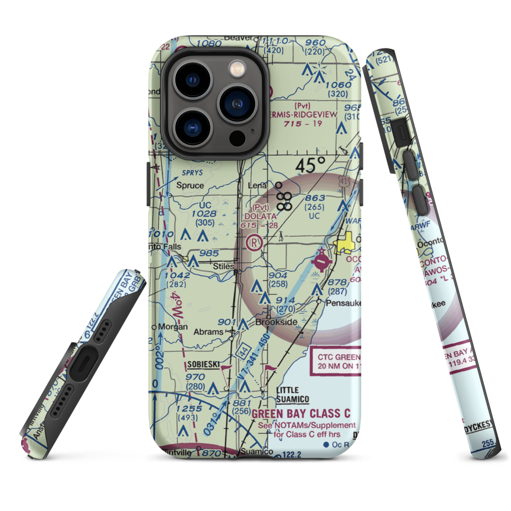 Dolata Airport (6WI5) VFR Sectional  Tough iPhone Case iPhone 14 Pro Max model shown