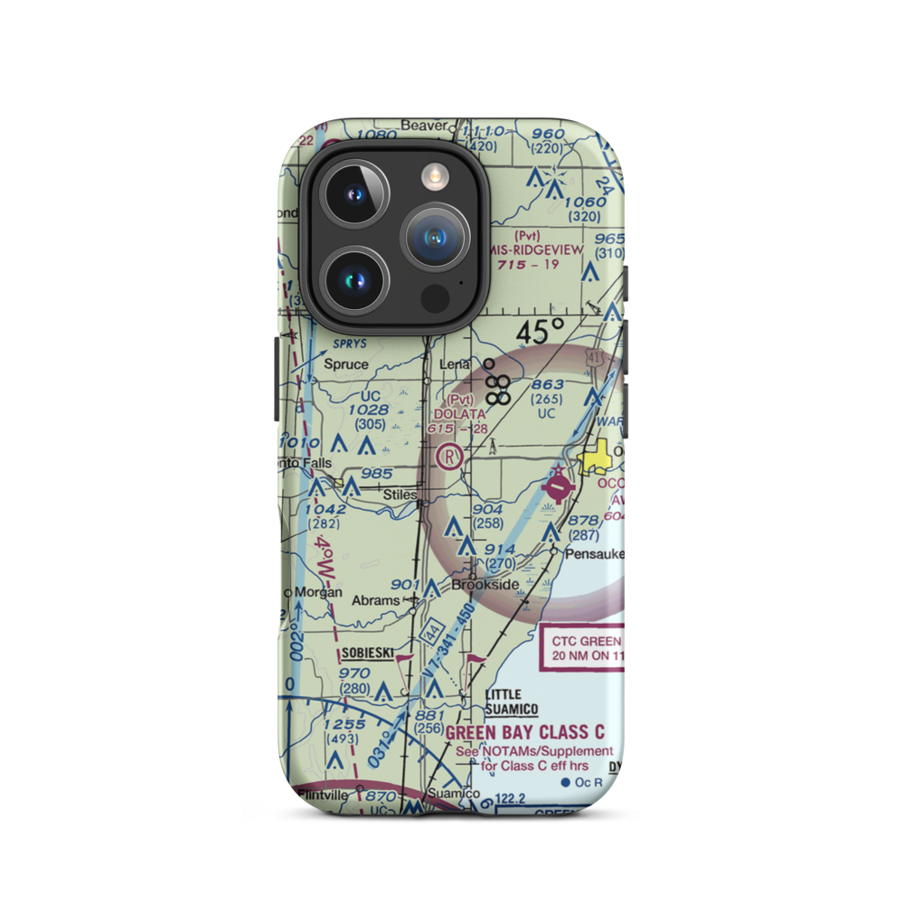 Dolata Airport (6WI5) VFR Sectional  Tough iPhone Case iPhone 16 Pro model shown