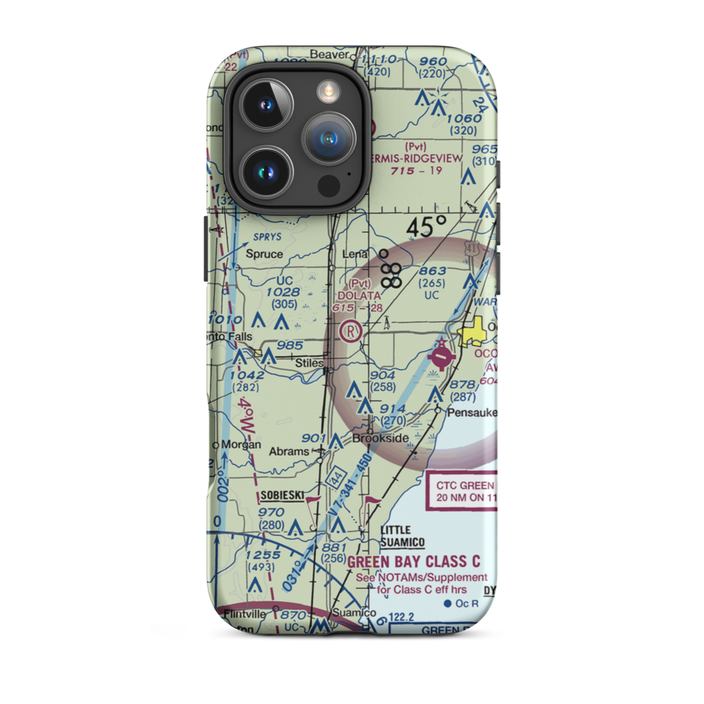Dolata Airport (6WI5) VFR Sectional  Tough iPhone Case iPhone 16 Pro Max model shown