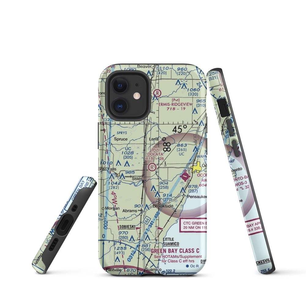 Dolata Airport (6WI5) VFR Sectional  Tough iPhone Case iPhone 12 mini model shown