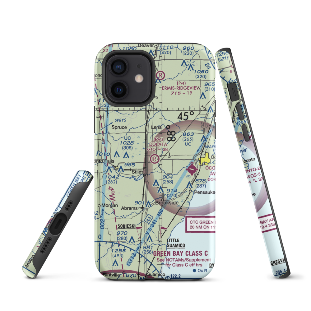 Dolata Airport (6WI5) VFR Sectional  Tough iPhone Case iPhone 12 model shown