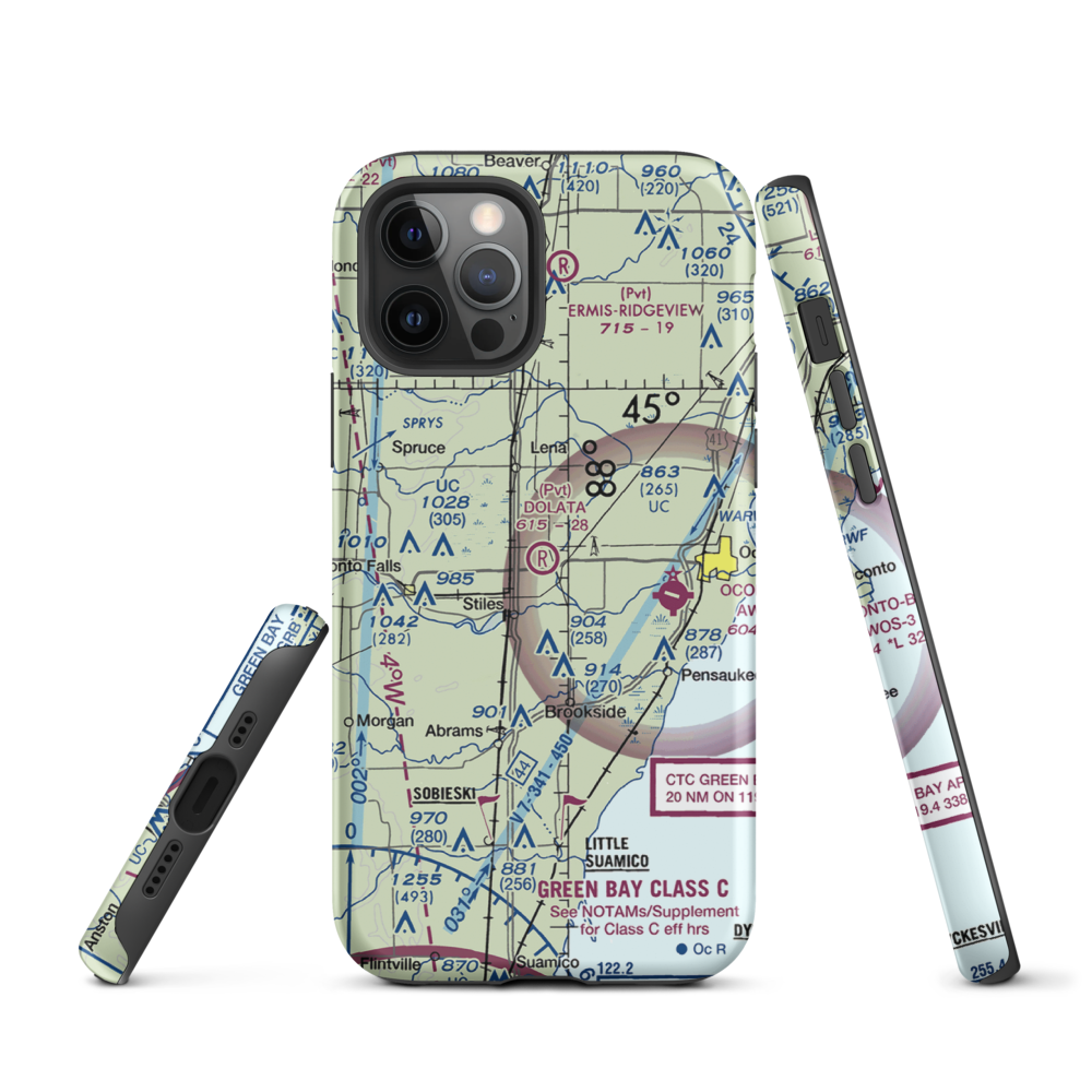 Dolata Airport (6WI5) VFR Sectional  Tough iPhone Case iPhone 12 Pro model shown