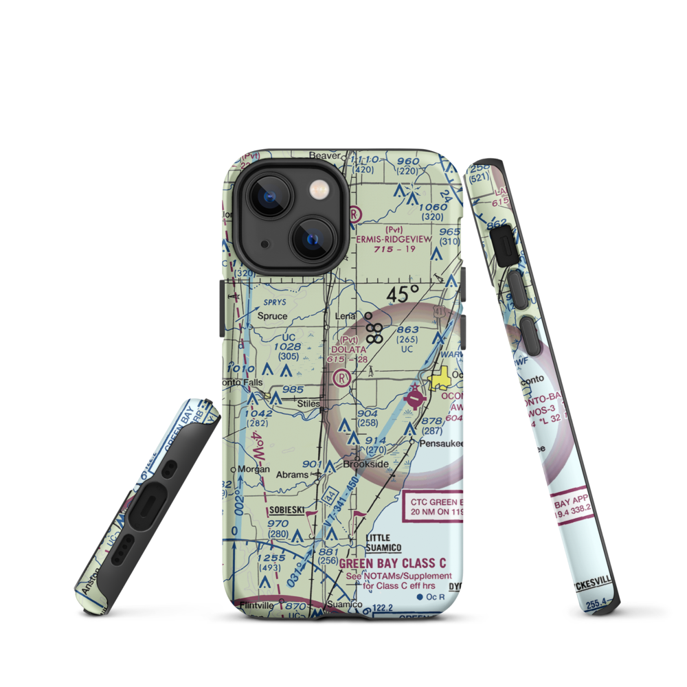 Dolata Airport (6WI5) VFR Sectional  Tough iPhone Case iPhone 13 mini model shown