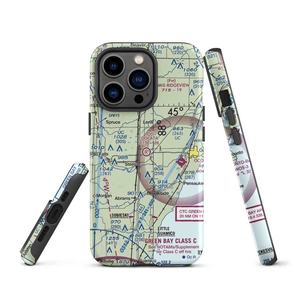 Dolata Airport (6WI5) VFR Sectional  Tough iPhone Case iPhone 13 Pro model shown