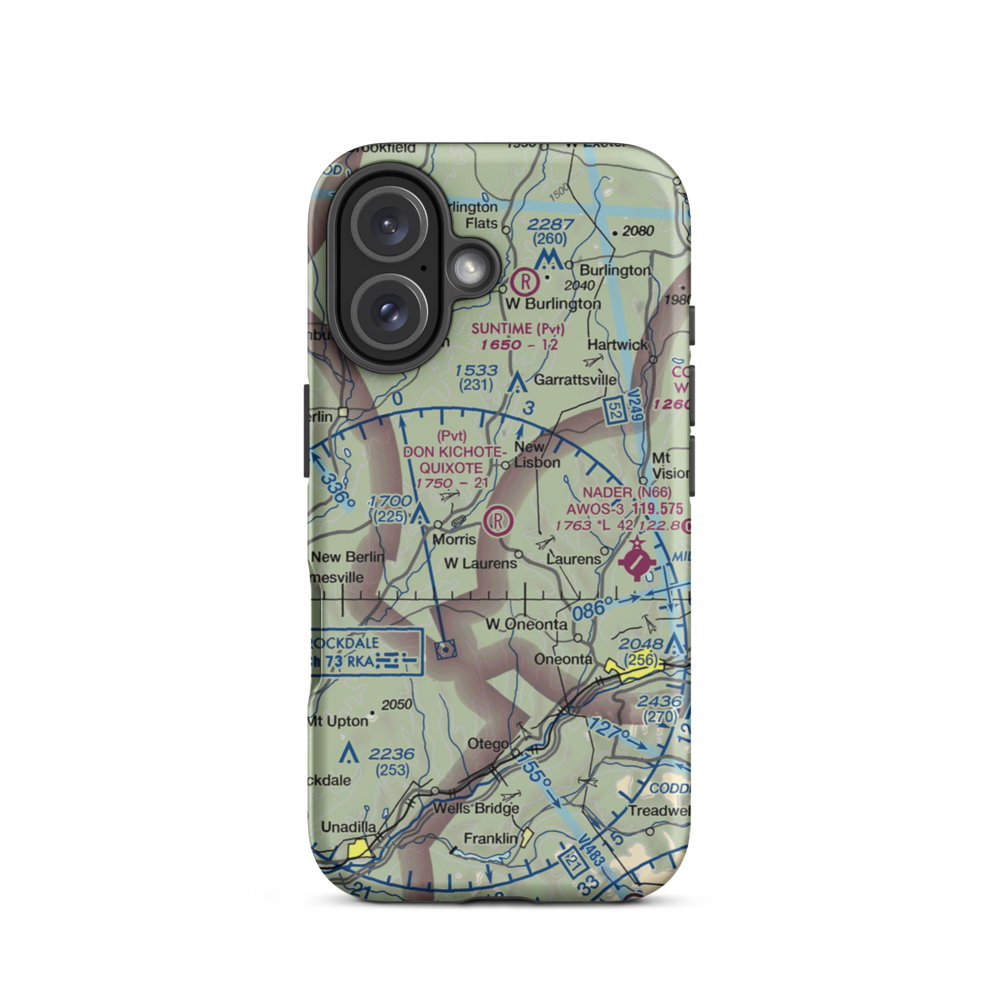 Don Kichote-Quixote Airport (21NK) VFR Sectional  Tough iPhone Case iPhone 16 model shown