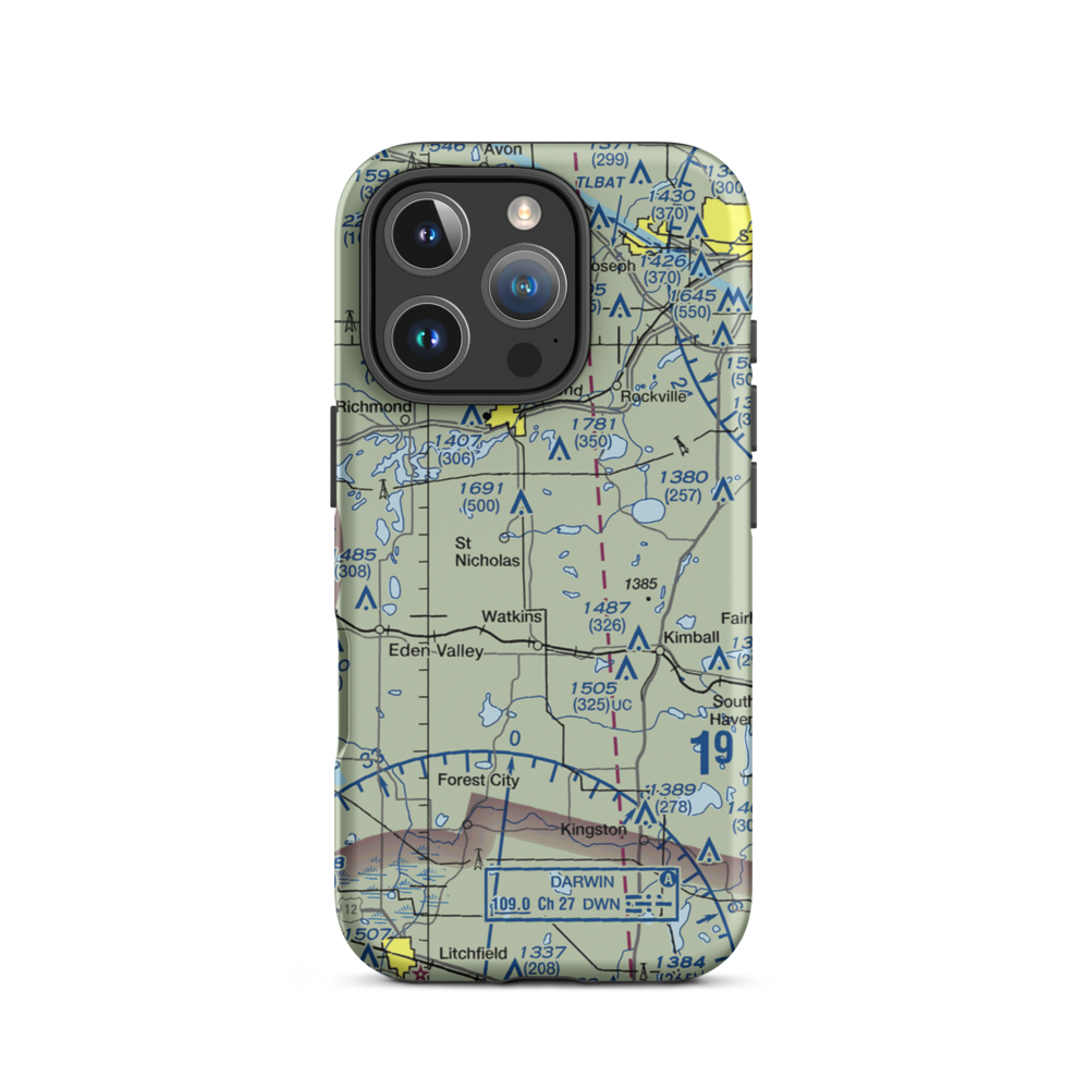 Don's Landing Field (32MN) VFR Sectional  Tough iPhone Case iPhone 16 Pro model shown