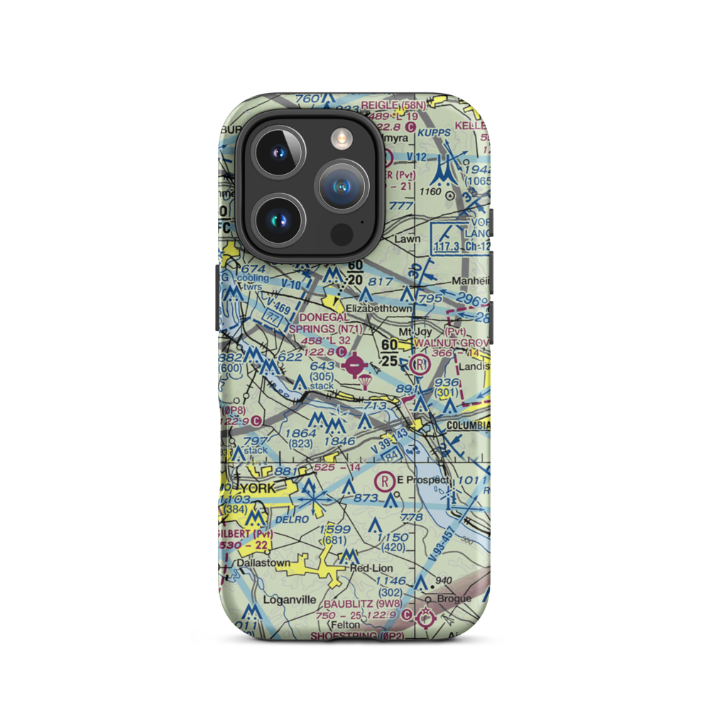Donegal Springs Airpark (N71) VFR Sectional  Tough iPhone Case iPhone 16 Pro model shown