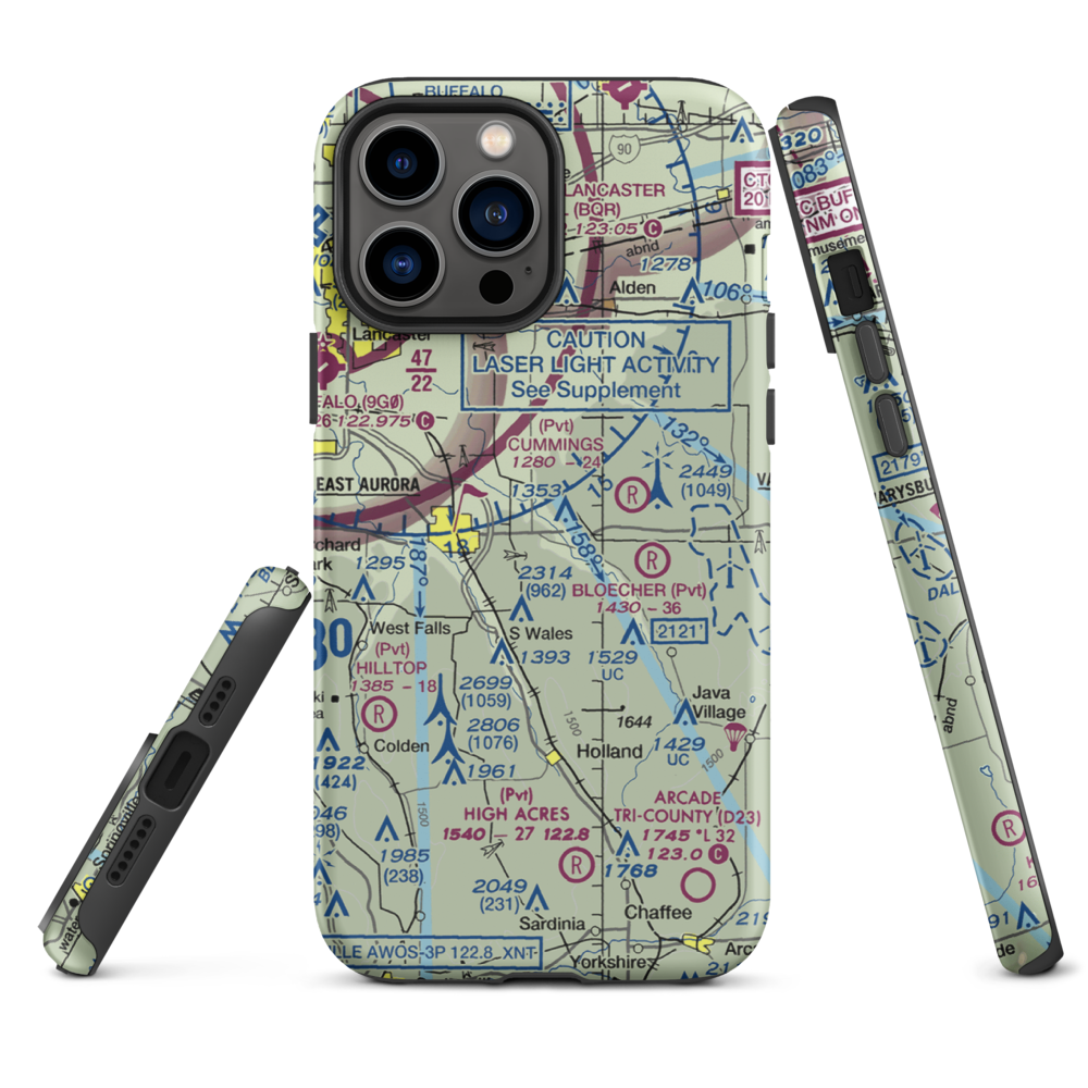 Donnelly's Airport (NK12) VFR Sectional  Tough iPhone Case iPhone 13 Pro Max model shown