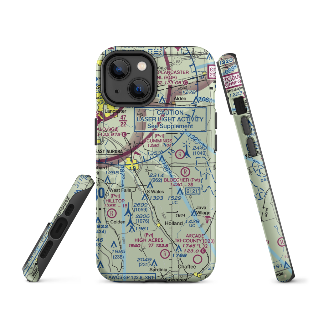 Donnelly's Airport (NK12) VFR Sectional  Tough iPhone Case iPhone 14 model shown