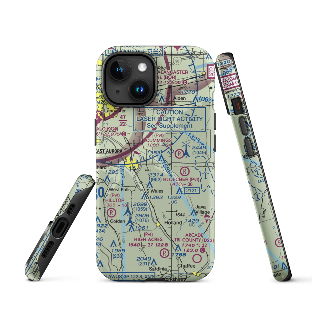 Donnelly's Airport (NK12) VFR Sectional  Tough iPhone Case iPhone 15 model shown
