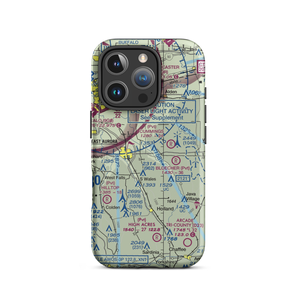 Donnelly's Airport (NK12) VFR Sectional  Tough iPhone Case iPhone 16 Pro model shown