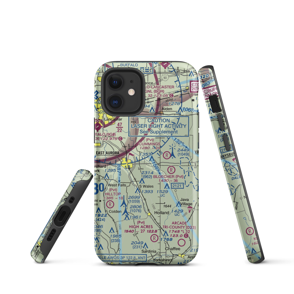 Donnelly's Airport (NK12) VFR Sectional  Tough iPhone Case iPhone 12 mini model shown