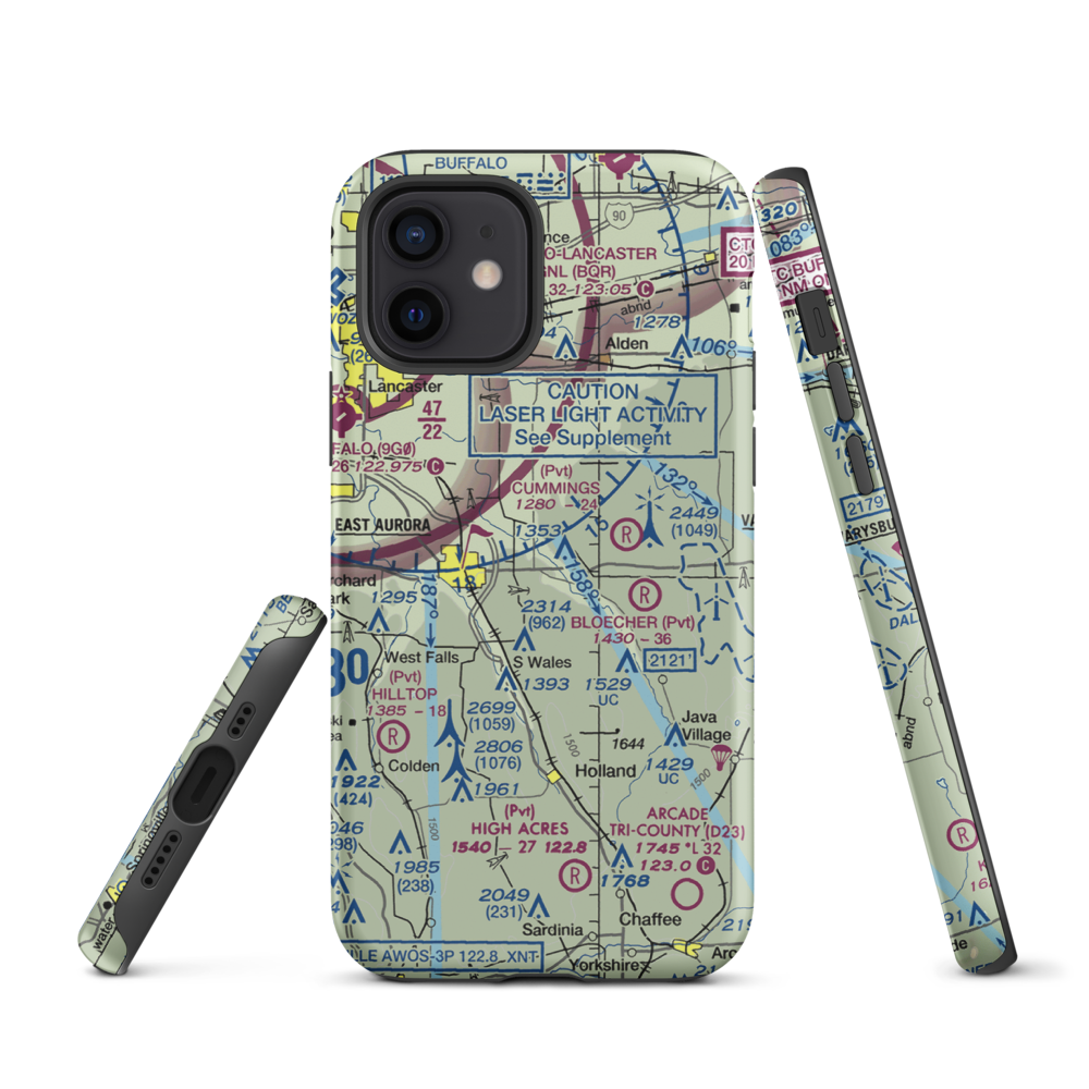 Donnelly's Airport (NK12) VFR Sectional  Tough iPhone Case iPhone 12 model shown